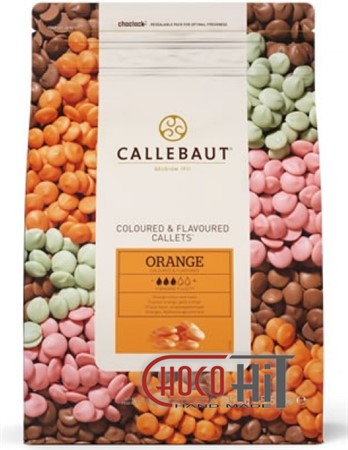 2966 Оранжевый шоколад для фонтанов Callebaut Orange 2,5кг (в каллетах) со вкусом апельсина - фото 71109
