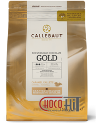 3194 Золотой шоколад для фонтанов Callebaut Gold 30,4% 2,5кг (в каллетах) со вкусом карамели