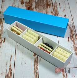 Мини шоколадки ассорти &quot;Белый шоколад&quot; 12шт (коробка 18,5х4см)