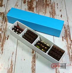 Мини шоколадки ассорти &quot;Темный шоколад&quot; 12шт (коробка 18,5х4см)